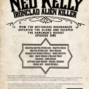 Ned Kelly Ironclad Alien Killer #1 2 Ned Kelly Ironclad Alien Killer #1 2